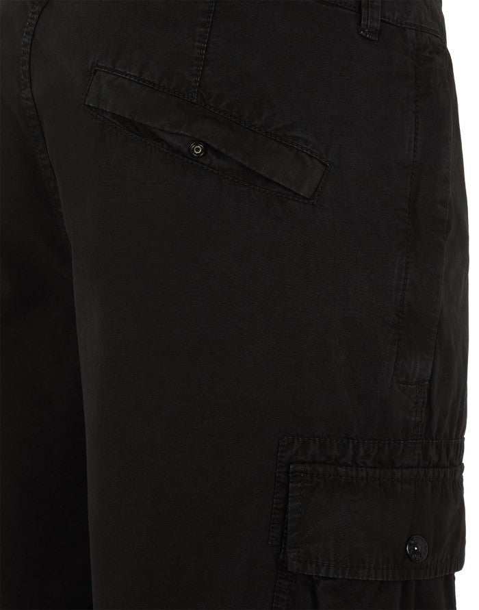 Stone Island L11WA Bermuda Brushed Cotton Canvas Black V0129