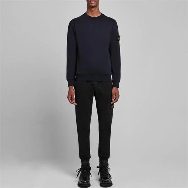 STONE ISLAND Badge Sleeve Sweatshirt Navy