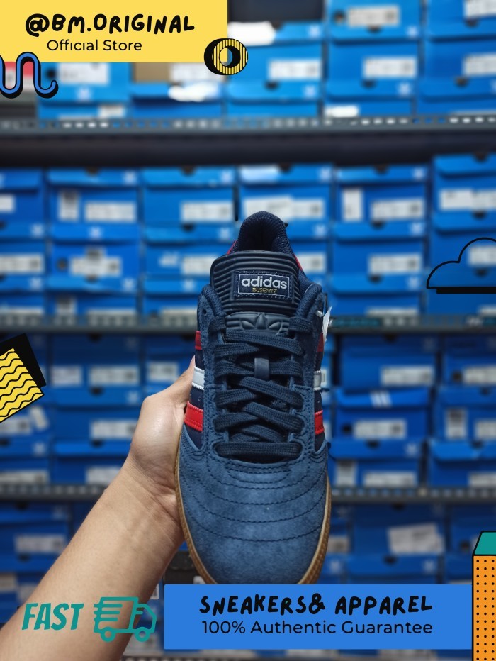 Adidas Busenitz Pro Collegiate Navy Scarlet White ORIGINAL FV5876