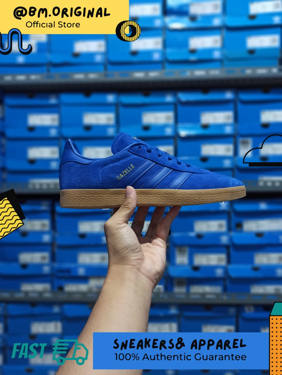 Adidas Gazelle Fresh Blue Gold Metallic Gumsole Exclusive ORIGINAL