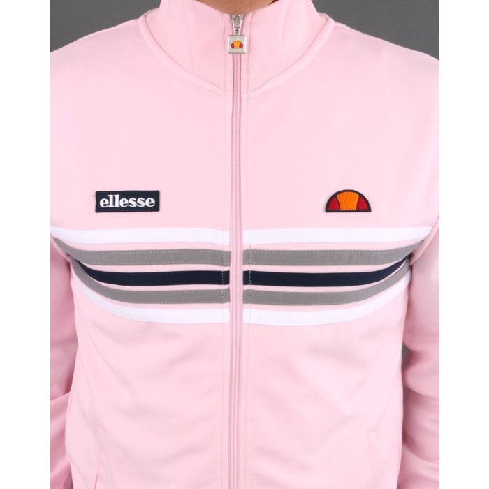 ELLESSE 5 STRIPE TRACK TOP PINK 80s Casual ORIGINAL