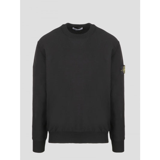 Stone Island Piquet Sweatshirt Black ORIGINAL 761564151 V0058