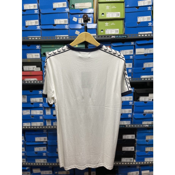 Fred Perry Taped Ringer T-shirt White Navy ORIGINAL m6347