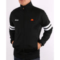 ELLESSE ROMA TRACK TOP BLACK WHITE 80s Casual ORIGINAL