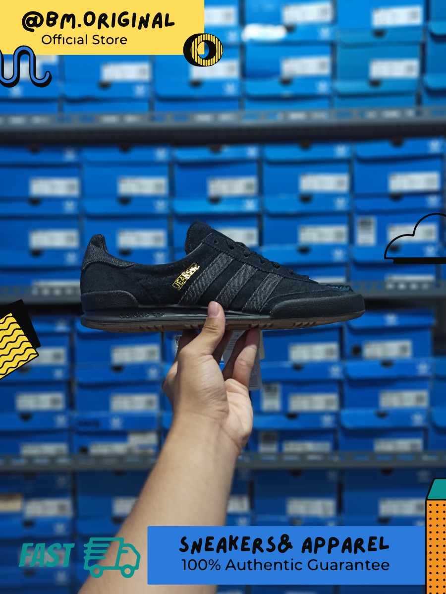 Adidas Jeans OG Black All BLACK Textile Gumsole Exclusive
