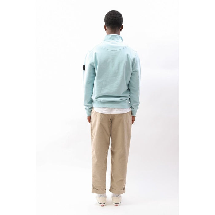 Stone Island Half Zip Sweater Aqua ORIGINAL 61951 V0044