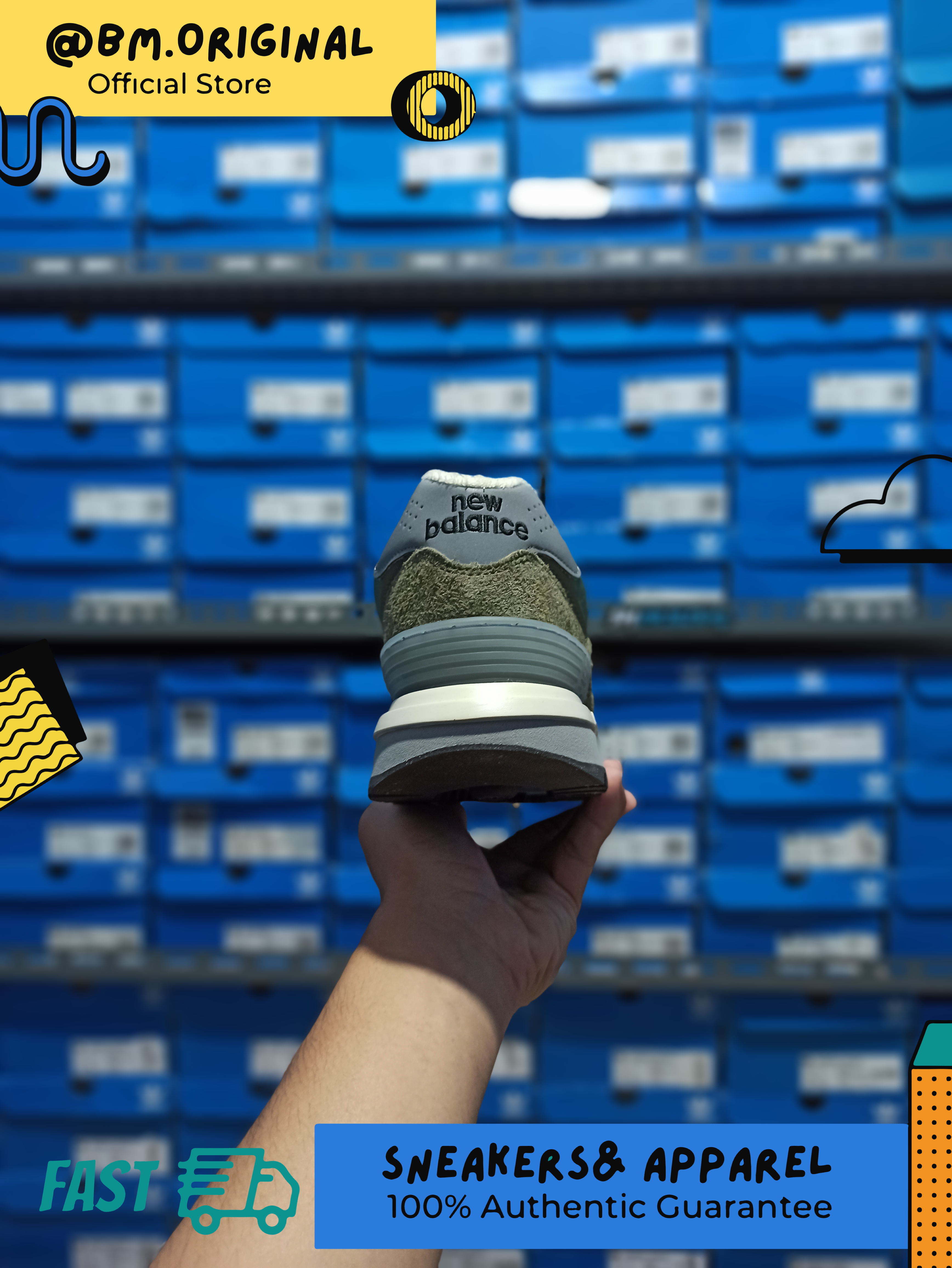 New Balance Stone Island 574 Green U574LGST